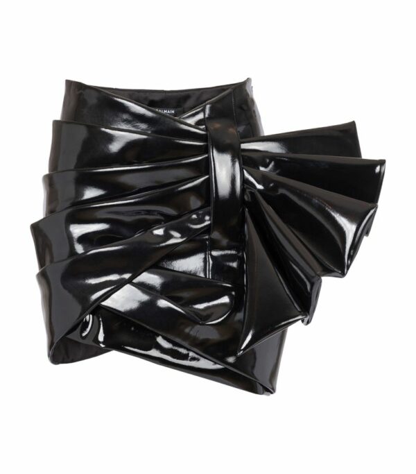 Balmain Vinyl Mini Skirt