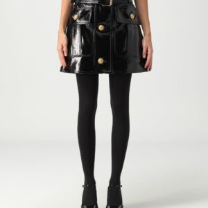 Balmain patent leather skirt with buttons