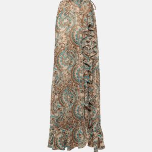 Bananhot Clara ruffled paisley maxi skirt