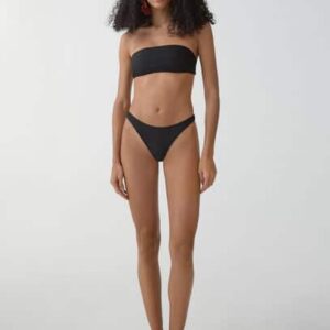 Bandeau bikini top black - Woman - L - MANGO