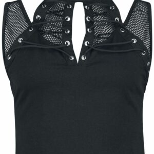 Banned Chalice Mesh And Laced Top Top black