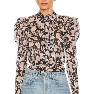 Bardot Amielie Floral Blouse in Black. Size 10, 2, 4, 6, 8.