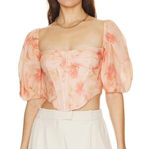 Bardot Kiah Corset Top in Peach. Size 4.