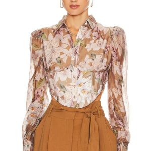 Bardot Valentina Corset Top in Tan. Size 10, 12, 2, 4, 6.