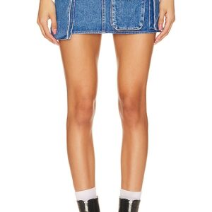 Bardot Zerah Cargo Mini Skirt in Blue. Size 10, 12, 2, 6, 8.