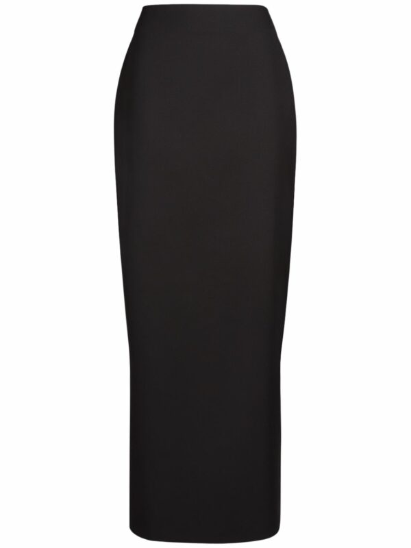 Bartelle Wool Twill Long Pencil Skirt