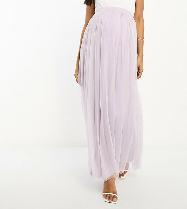 Beauut Maternity tulle maxi skirt in lilac-Purple