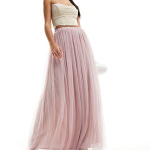 Beauut tulle maxi skirt in soft pink