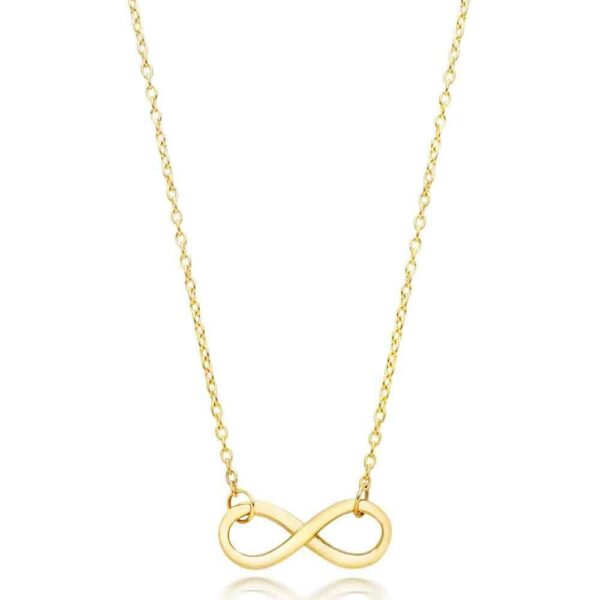 Beaverbrooks Women's 9ct Yellow Gold Infinity Necklace, Size 45cm