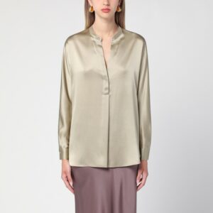 Beige silk blouse