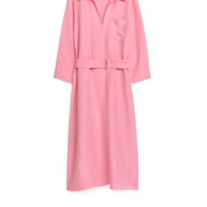 Belted Tunic Dress - Pink