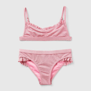 Benetton, Bikini Swimsuit With Lurex, size S, Pink, Kids