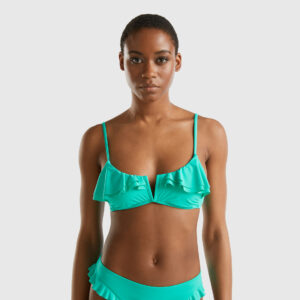 Benetton, Brassiere Bikini Top In Econyl®, size 32, Aqua, Women