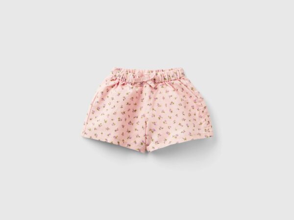 Benetton, Floral Culottes, size 3-6, Pink, Kids