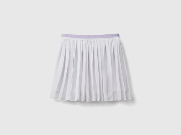 Benetton, Pleated Skirt, size 2XL, White, Kids