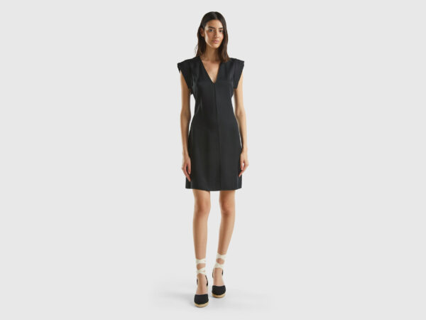 Benetton, Slim Fit Sheath Dress, size XXS, Black, Women