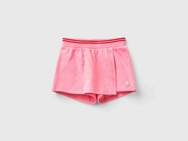 Benetton, Stretch Organic Cotton Culottes, size 2-3, Pink, Kids