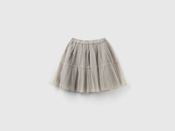 Benetton, Tulle Skirt, size 2XL, Gray, Kids