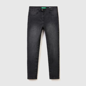 Benetton, "eco-recycle" Denim Jeggings, size M, Black, Kids