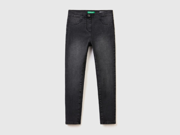 Benetton, "eco-recycle" Denim Jeggings, size M, Black, Kids