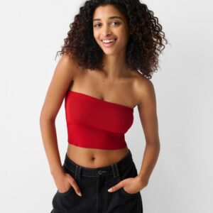 Bershka Bandeau Top Women Xs Red