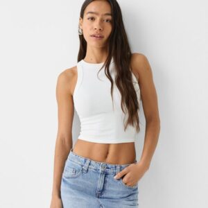 Bershka Denim Mini Skirt Women 12 Light Blue