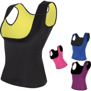 (Black, 2XL) Hot Thermo Sweat Neoprene Body Shaper Slimming Waist Trainer Cincher Yoga Vest