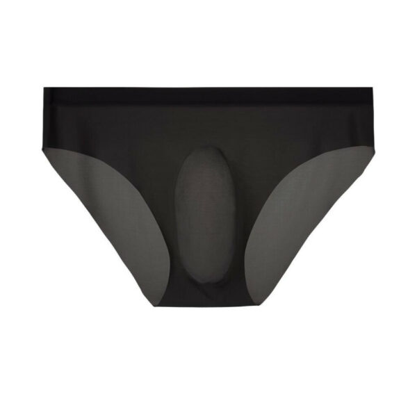 (Black, 2XL) Men's One-Piece 3d Panties Seamless Ice Silk Briefs Underpants Breathable Briefs