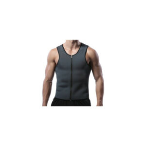 (Black, 2XL) Mens Slimming Body Shaper Vest, Chest Abdomen Compression Tank Top, Belly Hiding Undershirts - Change in Seconds