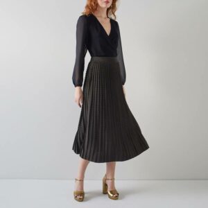 Black Andrea Midi Skirt