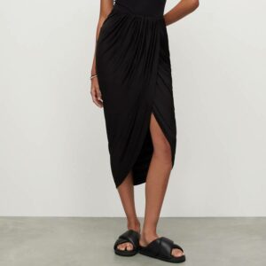 Black Aurelia Midi Skirt