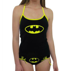 (Black) Batman Women's Glow in Dark Camisole and Panty Set