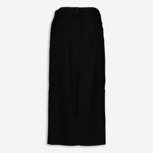 Black Cargo Maxi Skirt