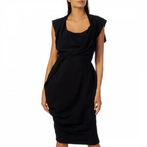 Black Grand Fond Shift Midi Dress