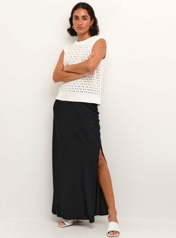 Black KAFFE Silja High Waisted Maxi Skirt