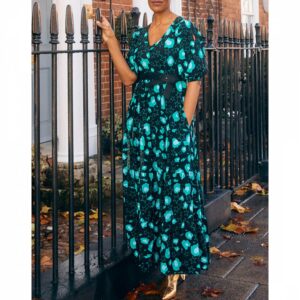 Black Leopard Tiered Maxi Dress