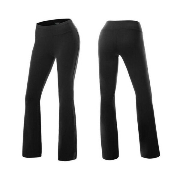 (Black, M) Women's yoga pants flared pants stretch sports leggings