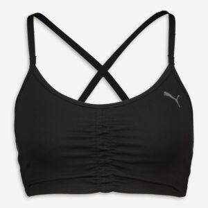 Black Ruched Sports Bra