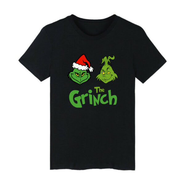 (Black-The Grinch, L) Short The Christmas Sleeve Tshirt Resting Face Men Women Tops Tee