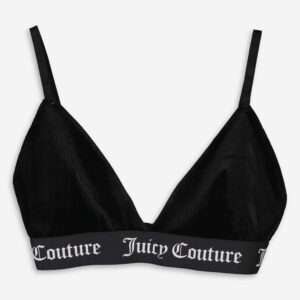 Black Velour Triangular Bralette