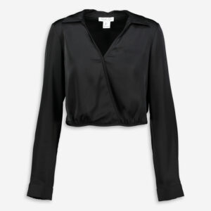 Black Wrap Blouse