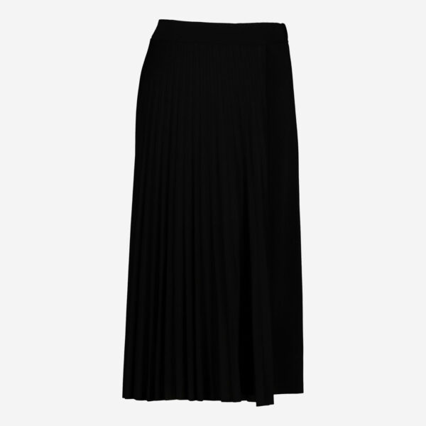 Black Wrap Midi Skirt