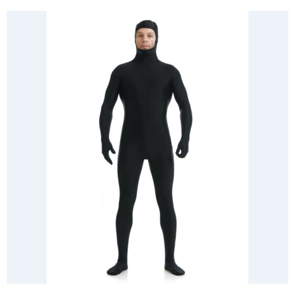 (Black, XL(Tag XL=US M)) Halloween Adult Morphsuit Fancy Costume Morph Suit Cosplay Costume Bodysuit