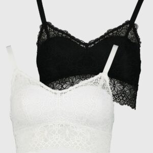 Black & White Recycled Lace Bralette 2 Pack 12