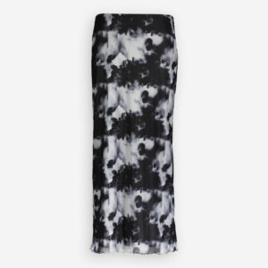 Black & White Smudge Pattern Maxi Skirt