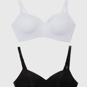 Black & White T-Shirt Balcony Bra 2 Pack 38B