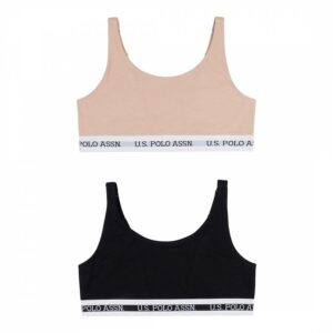 Black/Nude 2-Pack Open Back Cotton Bralette