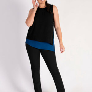 Black/Royal Double Layer Camisole