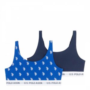 Blue 2 Pack Cotton Bralette