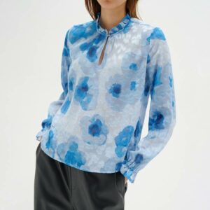 Blue Basira Floral Blouse